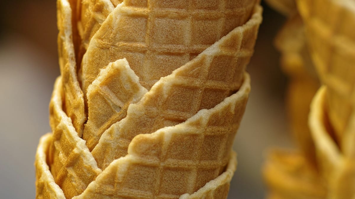 Cones that can be used to eat icecream or to make fun, sweet, and yummy camping food. Image by Engin Akyurt.