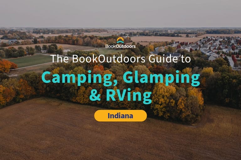 Aerial image to convey the best camping in Indiana