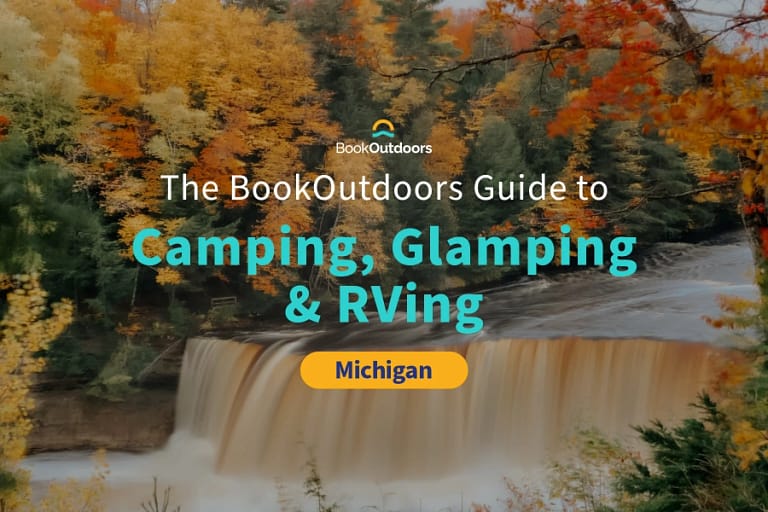 Image of Tahquamenon Falls State Park to convey the best camping in Michigan - Book Outdoors