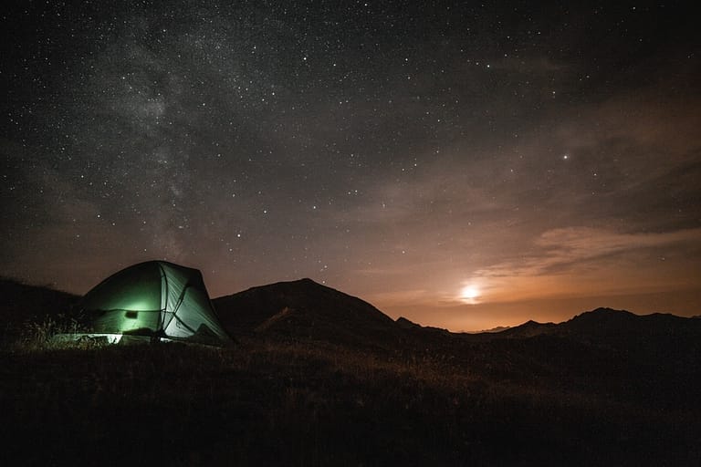 Image of camping under the stars to convey what is astro tourism