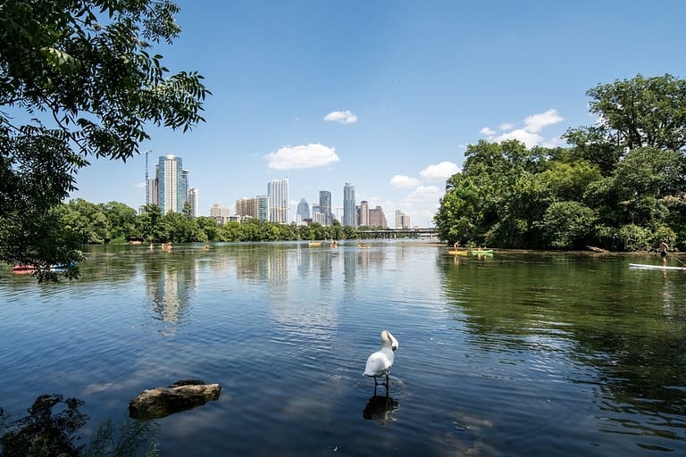 Image of lake and nature in Austin to convey the best RV camping in Austin - Book Outdoors
