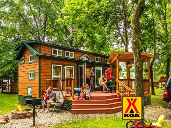 Image of KOA campground in Wisconsin Dells to convey the best places to go camping in Wisconsin - BookOutdoors